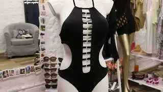 Сексуальный черный купальник Beach Bunny.