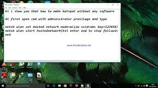 wifi hotspot in computer.easy trick