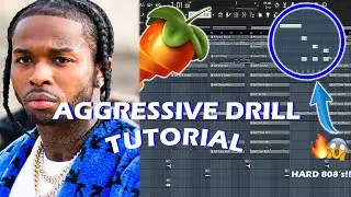 HOW TO MAKE AGRESSIVE DRIL BEATS FOR POP SMOKE!! | FL STUDIO😈👀🔊