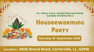 HOUSEEWARMING PARTY 16 SEPT 2023