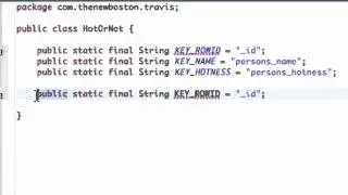 Android Application Development Tutorial   112   Setting up SQLite Database Variables
