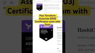 Pass Terraform Associate (003) Certification exam With High Score   #terraformassociate #terraform