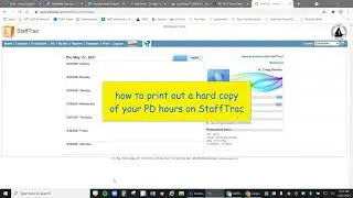 Staff Trac - how to print out a hard copy of PD hours