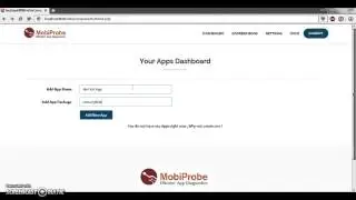 Creating a new App in MobiProbe