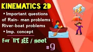 JEE : Kinematics 2D | class 11 | IIT JEE Physics | Rain man | River boat problems | Imp. questions