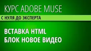 40. Учимся вставлять сторонний код в свои страницы Adobe Muse, делаем блок Новые видео