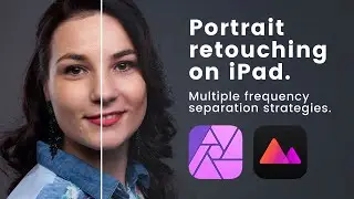iPad portrait editing workflow // Easy frequency separation in Affinity Photo