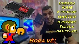 Chegou mais 6 fitas de Master System para coleção! Teste e Gameplay! Bora lá!