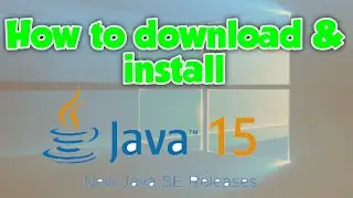 How to download /install Java jdk15 on windows