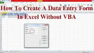 How To Create A Data Entry Form In Excel Without VBA