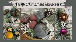 6 Ways to Upcycle THRIFTED CHRISTMAS ORNAMENTS | Foil | Alcohol Inks | Concrete | Rust | Flock