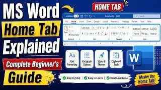 MS Word Home Tab Explained | Complete Beginner’s Guide