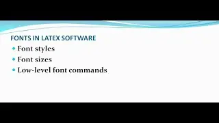 Fonts|Font styles|Font sizes|Low-level font commands| in LATEX