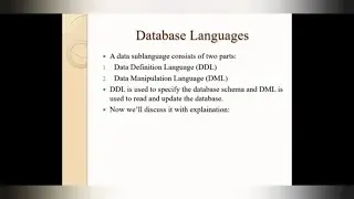 CS403 What is meant by Database Language? || Database Management System || Database