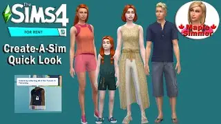Create-a-Sim Quick Look : For Rent Mini Playthrough (Sims 4)