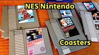 NES Nintendo Classic 80s Coasters: Super Mario Bros, Legend of Zelda, Metroid, Duck Hunt & more! 🕹️