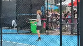 Carlos Moya's Son Practicing in Australia with Carlos Moya