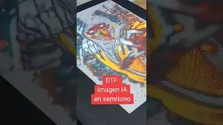 🟡⚫🦂DTF - imagen IA en semitono DTF