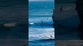 Hangten at #SteamerLane — contest day 🤣🤙 #LongboardSurfing #HangTen #r #SteamerLane #SantaCruz