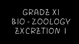 Grade :11 / Bio-zoology / Excretion 1