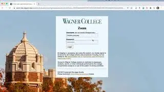 Logging into Zoom with your Wagner Account