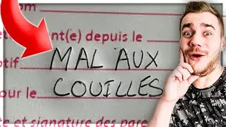 LES PIRES EXCUSES D'ABSENCE & RETARD EN COURS !
