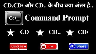 How To Use CD CD.. and CD\ In MS DOS Command Prompt || Command Prompt