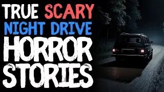 True Night Drive Scary Horror Stories for Sleep | Black Screen With Rain Sounds