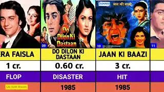Sanjay Dutt (1981 - 2025 ) All Movies Name list |  Box office Collection | The Bhootni