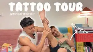 TATTOO TOUR - story behind all our deep & cute tattoos *finally* | #honeyimmhome #gaycouple