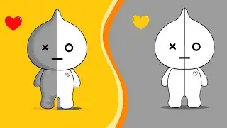 5.How to Draw BT21 Van | BTS Cute drawings in MS Paint #mspaintcutedrawings #mspaintcartoon