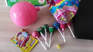 Распаковка чупика на 8 марта. В упаковке X7 чупиков, X1 игрушка и  X1 вкусняшка