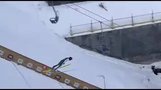 Silje Opseth - Trondheim 2023 (HS105) - FALL (scream while jumping)