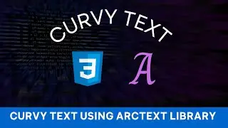 Curvy Text Using Arctext.js | Round Text | Cool Coding Tamil