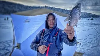 THREE OF US IN ONE TENT!!! FISHING IN OGUR