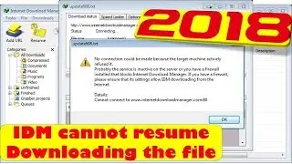 IDM cannot resume downloading the file (Solution) PASHTO