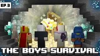 The Boys Explore Deep Holes in Minecraft