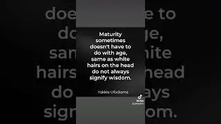 what is maturity
