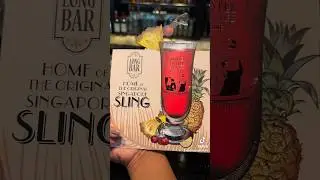 Singapore Sling from the place where it originated, Long Bar at Raffles Hotel, Singapore 