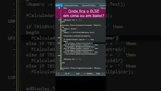 Onde deve ficar o ELSE🤔🚀
