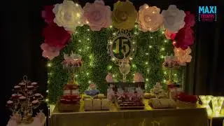 Mesa de postres para los XV Martha