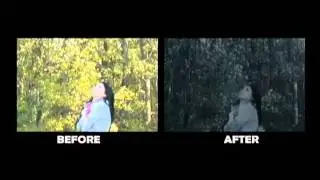 Snow effect - before and after