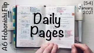 Daily pages flip in Hobonichi A6 Techo Original Avec