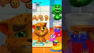 My Talking Tom & Tom Brother bathroom react 😡😂🤯 #shorts