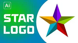 How to design Star Logo (colorful) by Adobe Illustrator