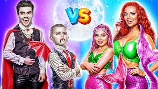 Trasformazione della Sirenetta nella Vita Reale! Come Diventare una Vampira!