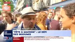 Philippe Pascot / le 5 mai  2018 à Paris avec François Ruffin / LCI