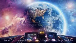 RETROWAVE Looping Background - DESTINATION EARTH -  SYNTHWAVE Loop Video HD