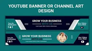 YouTube Banner channel art Design in illustrator