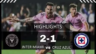 Inter Miami FC vs Cruz Azul 2-1 | Messi Debut Inter Miami | Messi Free Kick Goal